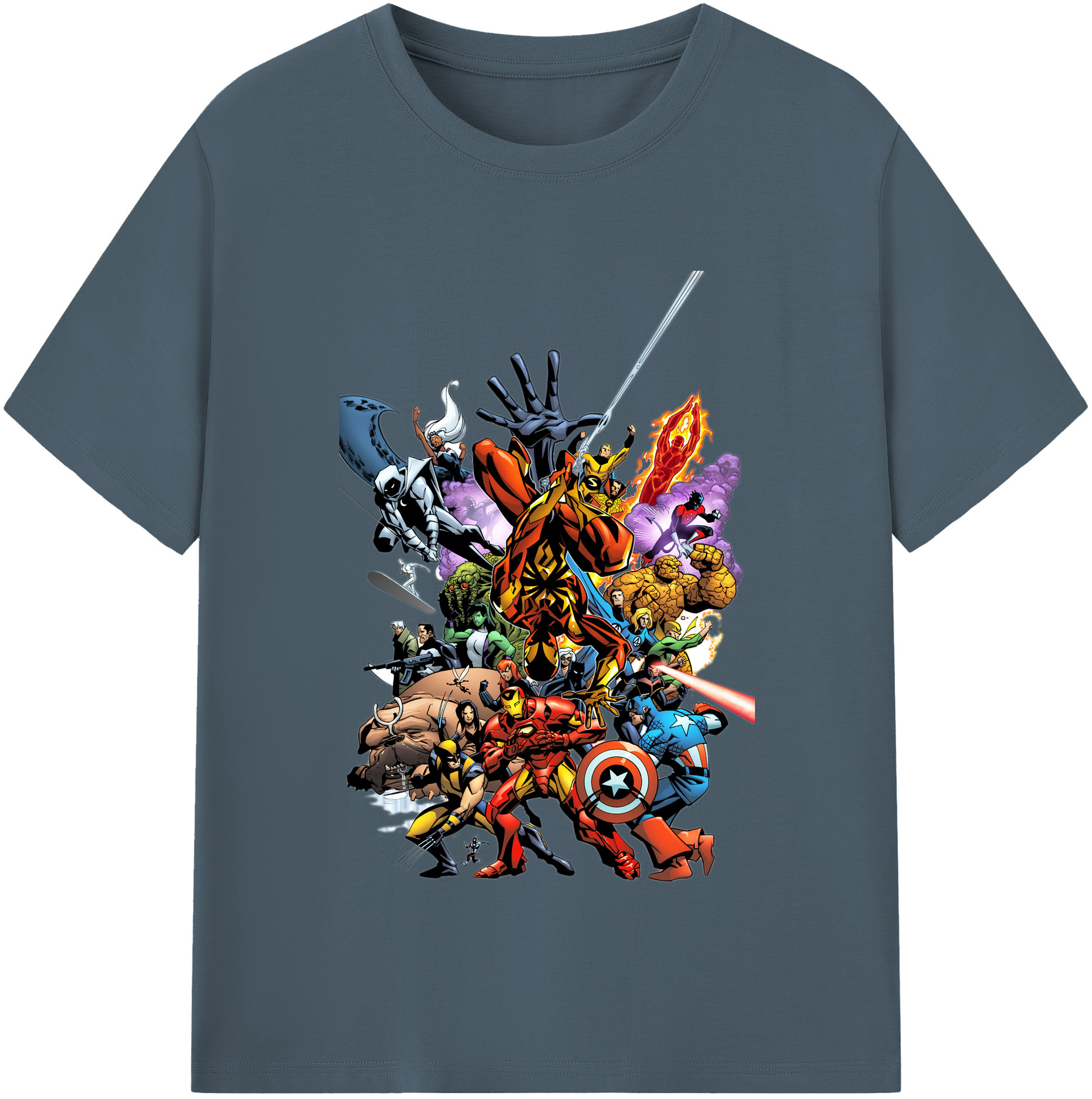 （画像用） アベンジャーズ The Avengers 綿100％半袖Tシャツ（フロントプリント）